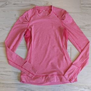 Lululemon Pink Sweater Ruched Shoulders